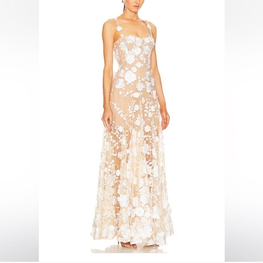 Bronx and Banco Jasmine 3D Floral Gown - Picture 2 of 6